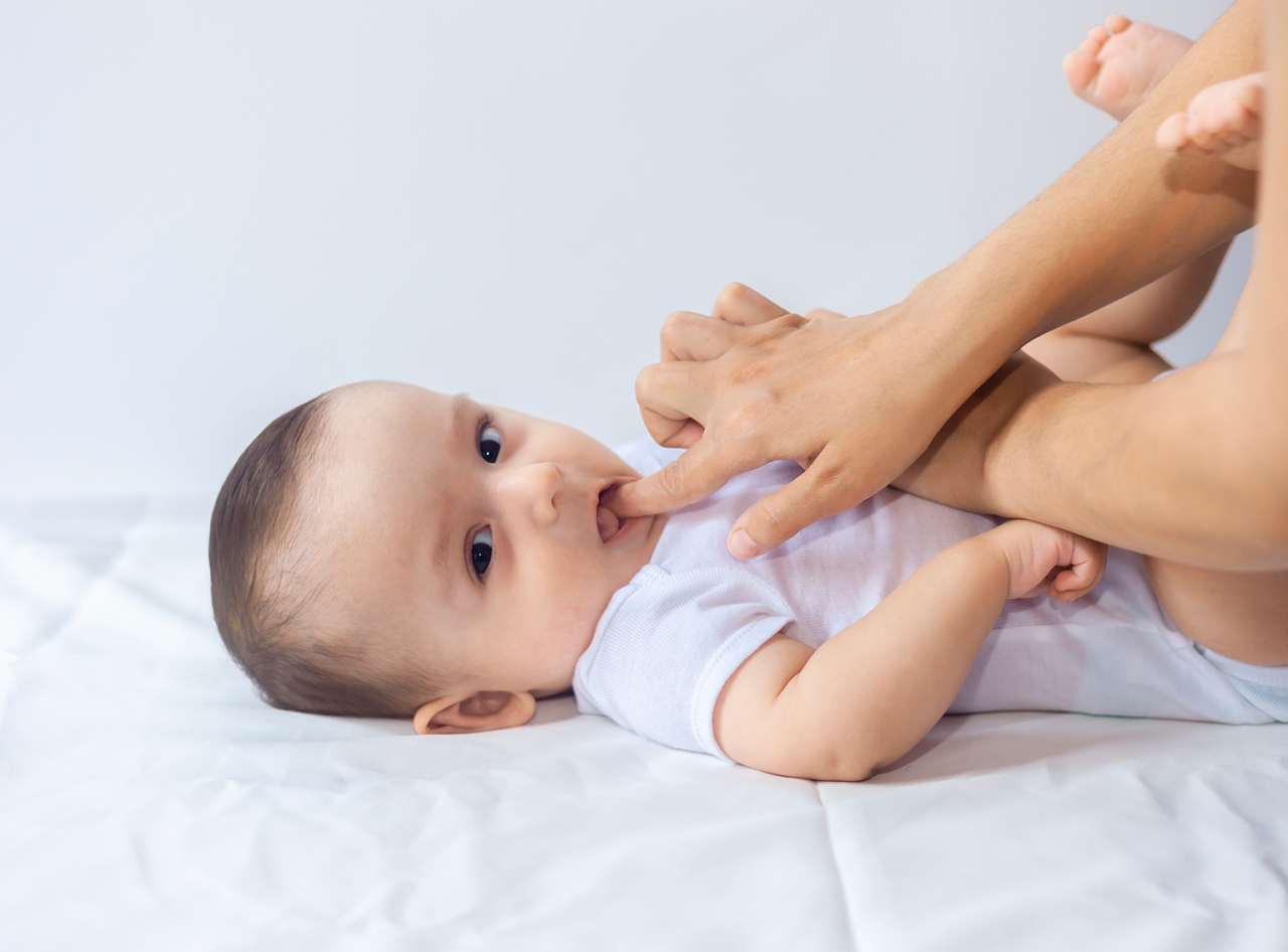 Image of baby being soothed.