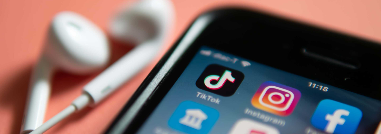 TikTok logo on a smartphone screen.